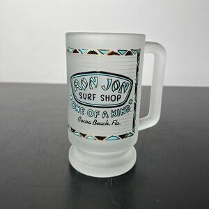 Ron Jon Surf Shop Beer Mug‎ Frosted Glass Cocoa Beach One of a Kind OS